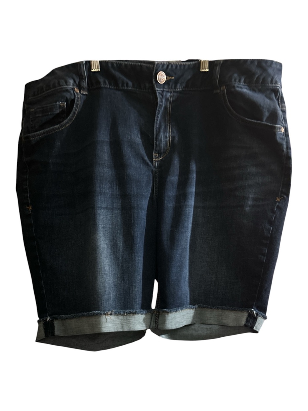 Lane Bryant Dark Wash Denim Bermuda Shorts